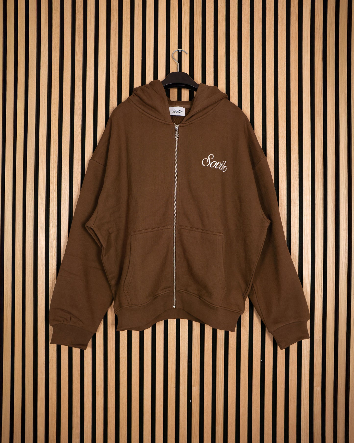 Brown Zip-Hoodie